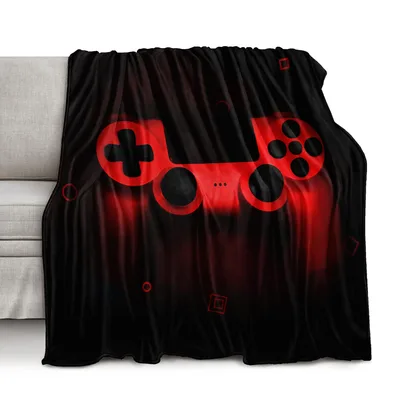 Red Controller Blanket for Gaming Enthusiasts and Video Game Lovers