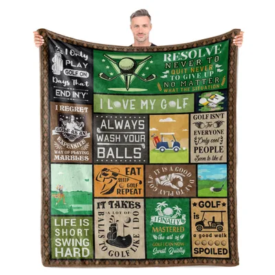 Funny Golf Blanket: Quirky Quotes for Course Lovers