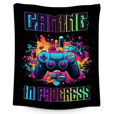 Gaming in Progress Controller Blanket for Gamer Fans