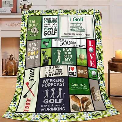 Golf Sayings Quilt Blanket: Humor for the Course and Couch