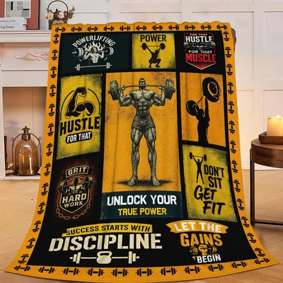 Weightlifting Gym Fitness Blanket