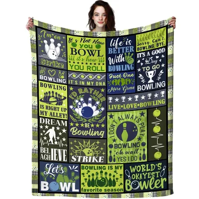 Bowling Pins Strike Blanket for Enthusiasts and Casual Players