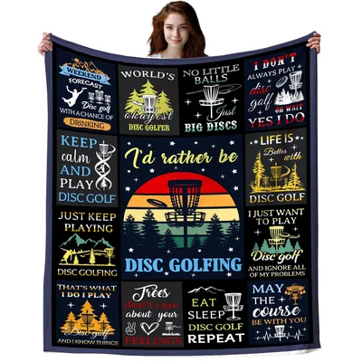 Disc Golf Blanket: I'd Rather Be Disc Golfing Design