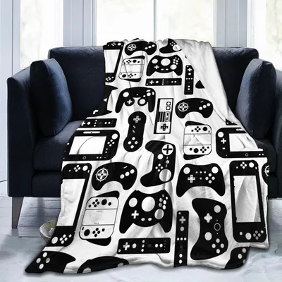 Black and White Gaming Blanket