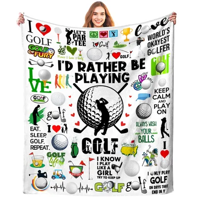 I'd Rather Be Playing Blanket: Golf Collage Design for Enthusiasts