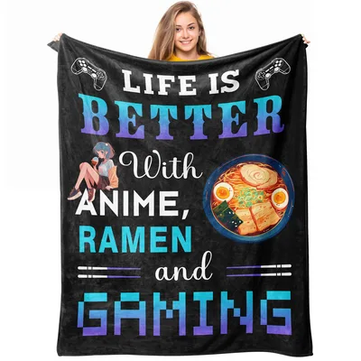 Anime Gaming Ramen Blanket: Life is Better With Anime Ramen