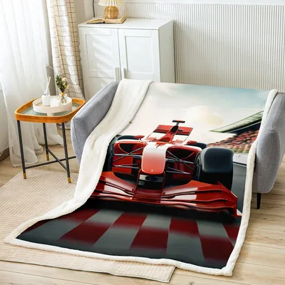 Red Race Car Formula Blanket for Speed Lovers