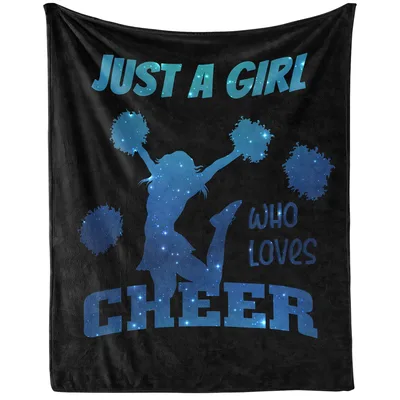 Starry Blue Cheer Silhouette Blanket for Passionate Cheerleaders