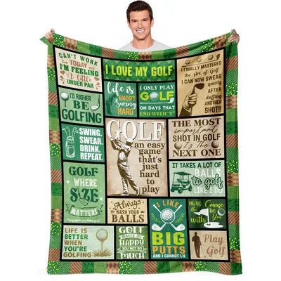 Golf Humor Quotes Collage Blanket for Players Who Love a Good Joke