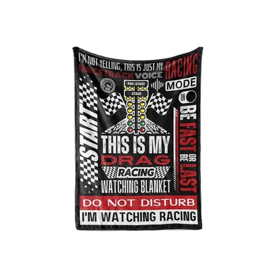 Drag Racing Car Enthusiast Blanket: Drag Racing Watching Design