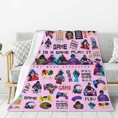 Gamer Girl Video Games Blanket for the Ultimate Game Lover