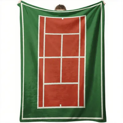 Tennis Court Design Blanket for Lovers of the Game