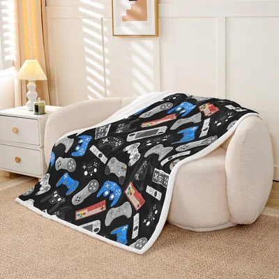 Gaming Controllers Pattern Blanket: A Retro Gamepad Design for Players