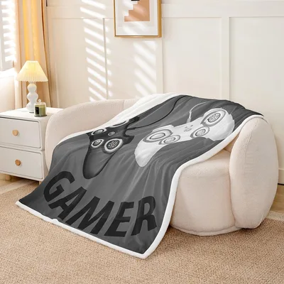 Gamer Gamepad Design Blanket for Video Game Lovers
