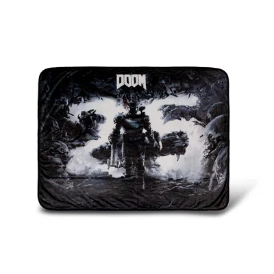 Armored Warrior in Dark Blanket: Doom Slayer Art for Gamers
