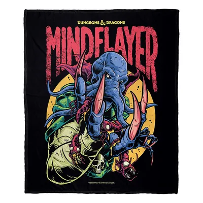 Mind Flayer Monster Art Blanket: D&D Mind Flayer Graphic Throw