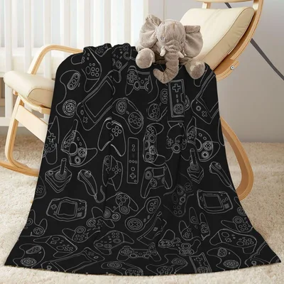 Video Game Controller Pattern Blanket: Retro Gaming Gear Artwork