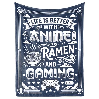 Life Is Better Blanket: Anime Ramen and Gaming Design