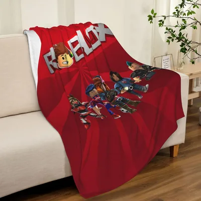 Blocky Game Characters Group Blanket Featuring Roblox Avatars