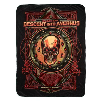 Descent into Avernus Skull Blanket: Baldur's Gate Fantasy Art