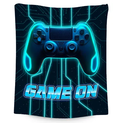Game on Neon Controller Blanket No. 2 – Game