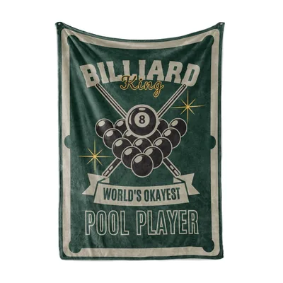 Billiard King Pool Player Blanket: Okayest Player Design
