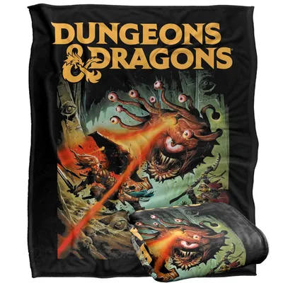 Beholder Monster Fantasy Art Blanket: D&D Eye Creature Print