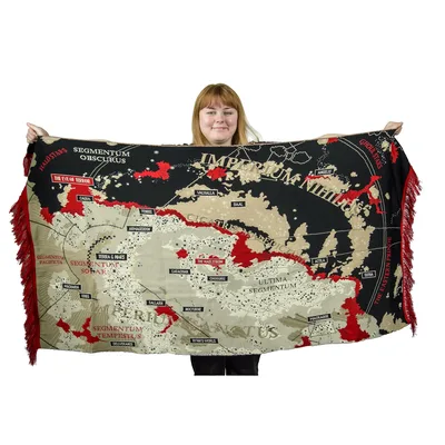 Galaxy Map Battlefield Blanket featuring Imperium Nihilus text
