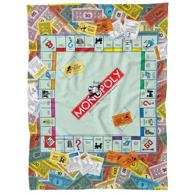 Classic Board Game Pattern Blanket: Monopoly Board Design