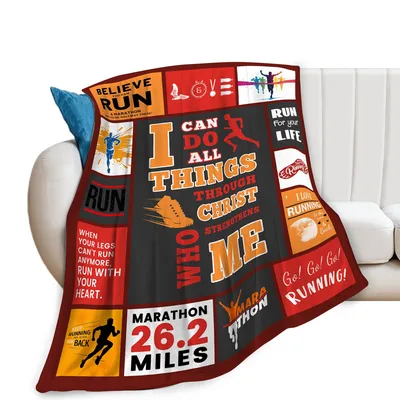 Running Marathon Inspiration Blanket for Endurance Runners
