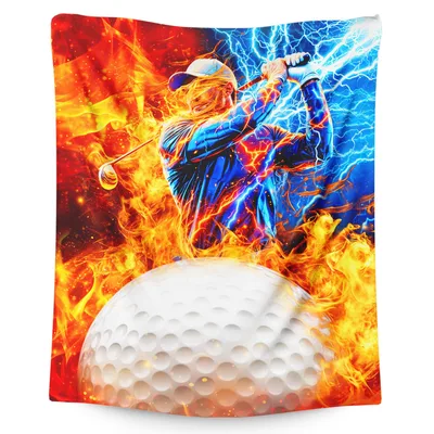 Golf Swing Fire Blanket: Electric Golfer Design for Enthusiasts