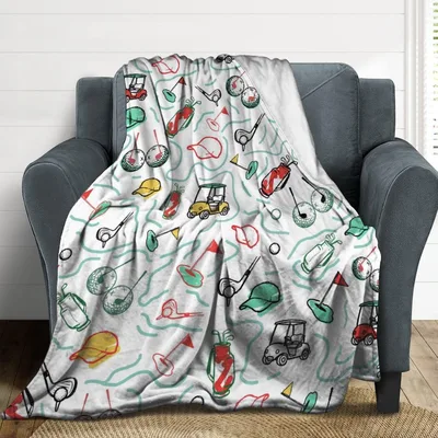 Colorful Golf Pattern Blanket: A Playful Design for Course Lovers