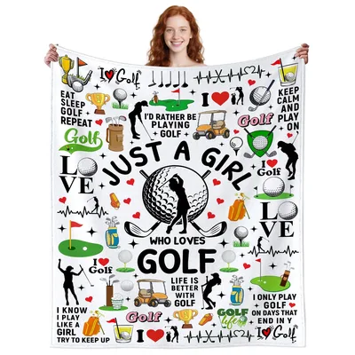 Golf Women Golfing Lover Blanket Celebrating a Girl Who Loves Golf