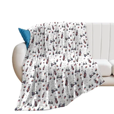Golf American Flag Pattern Blanket for Country Club Lovers