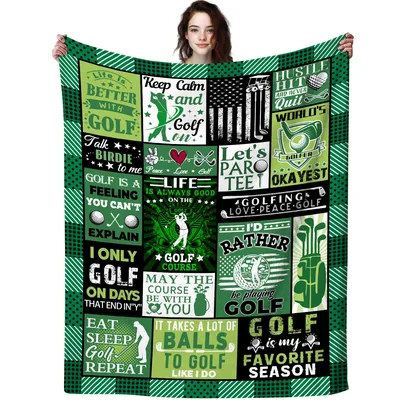 Golf Lover Patchwork Blanket: A Quilt of Golf Phrases for Every Golfer