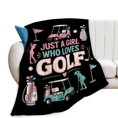 Girls Golf Lover Blanket: Just a Girl Who Loves Golf Design