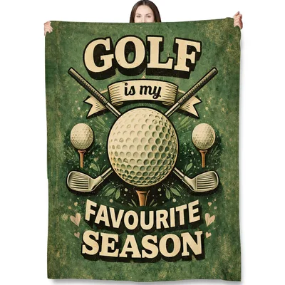 Golf Is My Favourite Blanket: Vintage Golf Ball Clubs Design