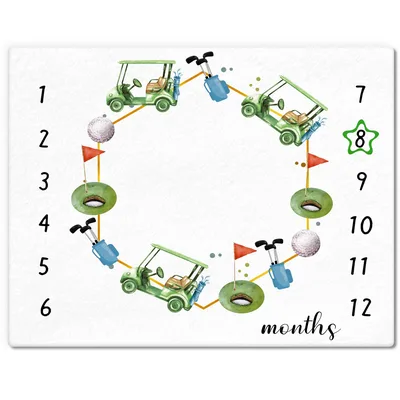 Monthly Milestone Blanket: Golf Track Design for Baby Growth