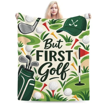 But First Golf Design Blanket for Course Lovers
