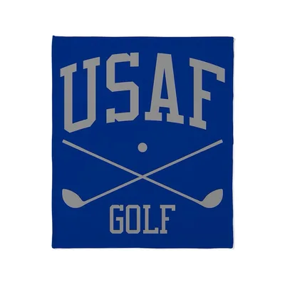 Crossed Golf Clubs Varsity Blanket: USAF Golf Design