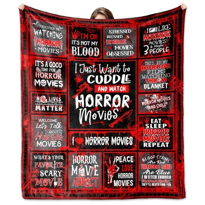 Horror Movie Lover Scary Blanket for Film Fans