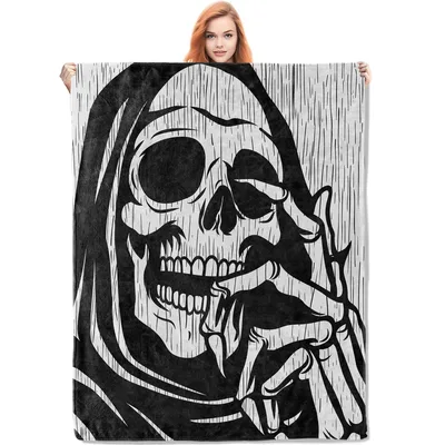 Grim Reaper Blanket: Skull Art Design for Gothic Lovers