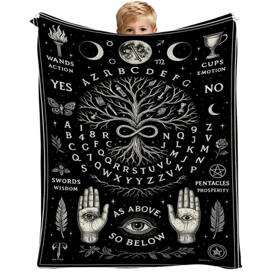 Witchy Occult Spirit Board Blanket