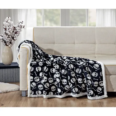 Skulls Pattern Design Blanket No. 2 for Gothic Home Decor