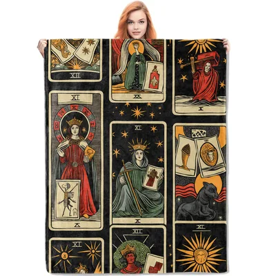 Tarot Cards Mystical Pattern Blanket
