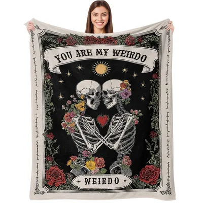 You Are My Weirdo Blanket: Skeleton Romance Design