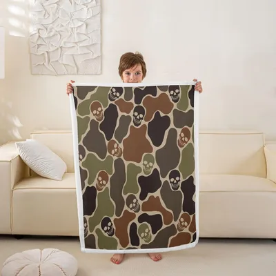 Skull Camo Pattern Blanket