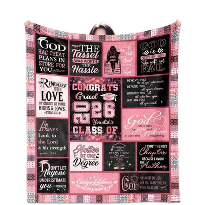 Christian Graduation Faith Blanket Class of 2026 Celebrant