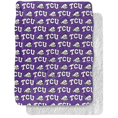 Horned Frog Logo Pattern Blanket: TCU Horned Frog Design