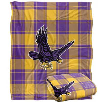 Purple Bird Plaid Design Blanket